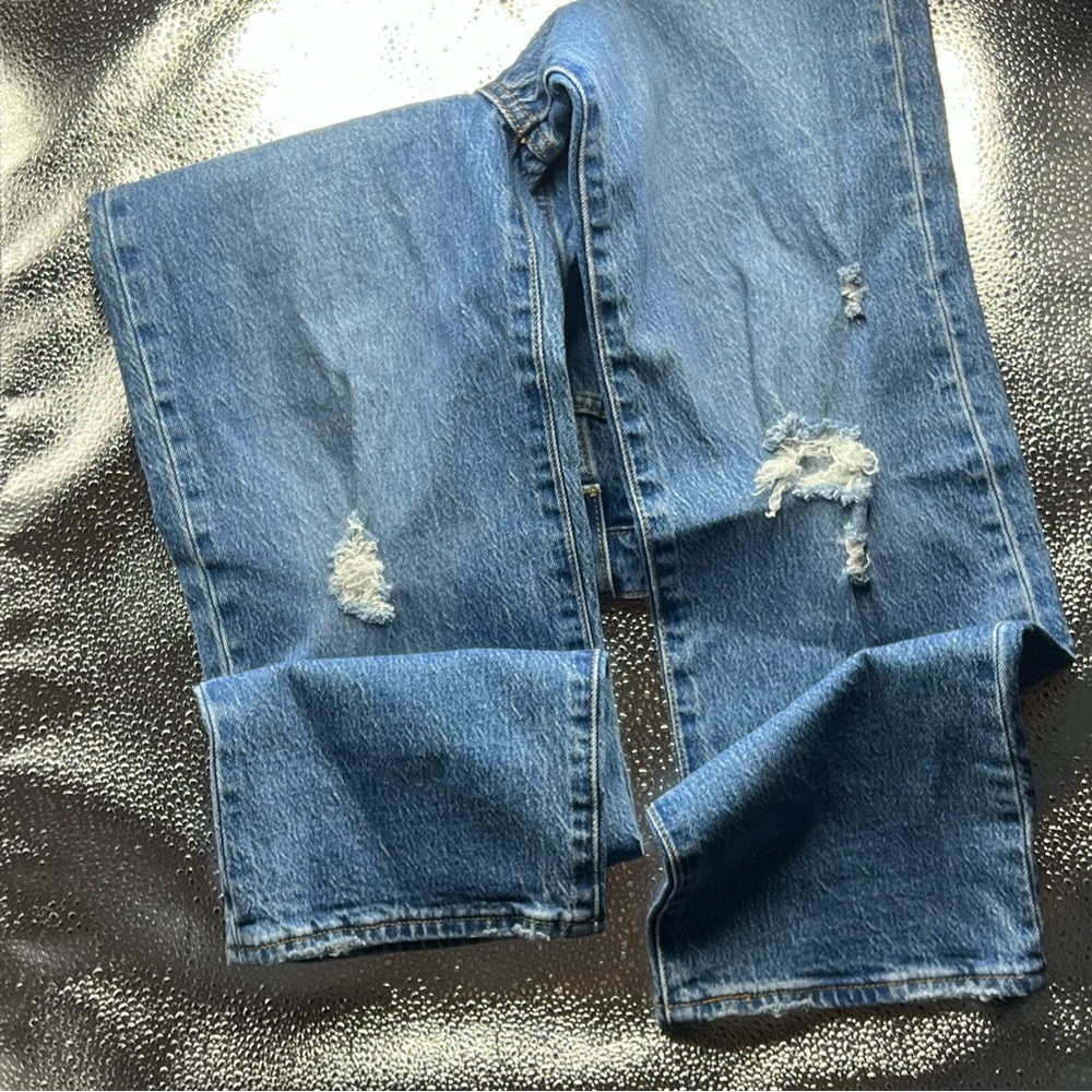REVOLVE Blue Straight Leg Jeans - Picture 11 of 12